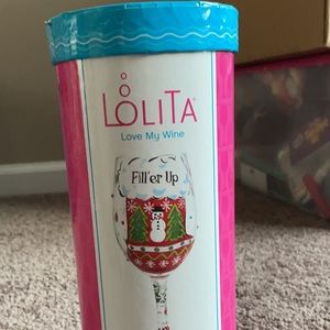 Brand new Lolita Christmas wine glass